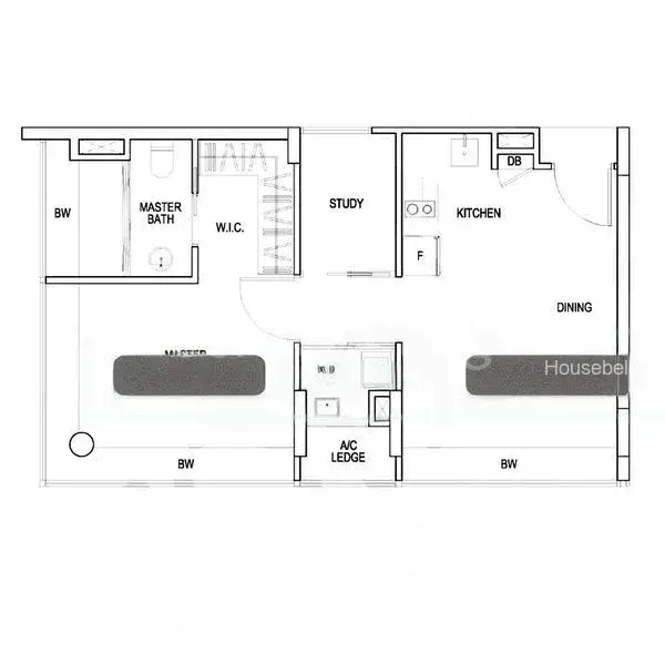 The Brooks I & The Brooks II, S$ 949,999, 603 sqft, 公寓 - Apartment