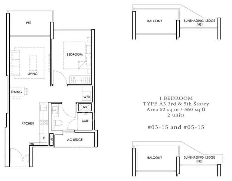 Peak Residence, S$ 1,850,000, 560 sqft, 公寓 - Condominium