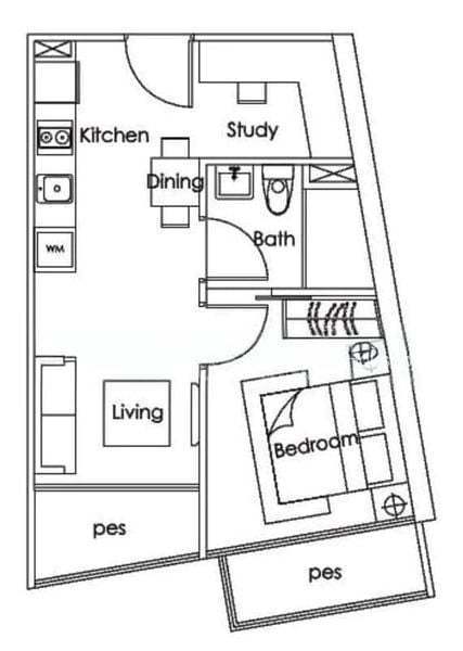 Vibes @ East Coast, S$ 2,800 /月, 463 sqft, 公寓 - Apartment