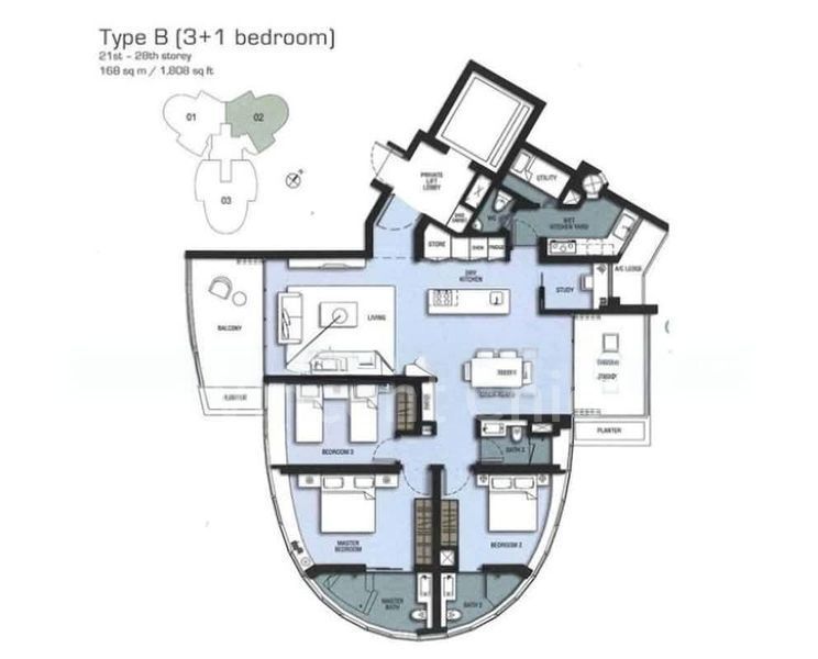 3 Bed Condo for Rent in  Newton One(7)