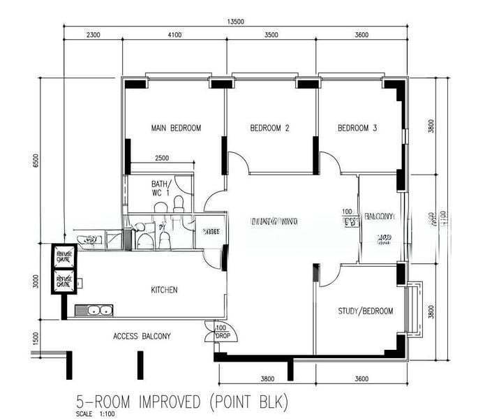 447 Bright Hill Drive, S$ 1,020,000, 1,292 sqft, 组屋 - 5 I