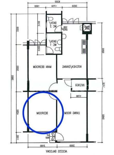105 Towner Road, S$ 1,200 /mo, 170 sqft, HDB - 3 A