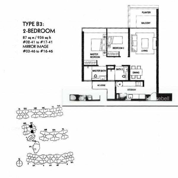2 Bed Condo for Rent in  Hougang Street 11(7)