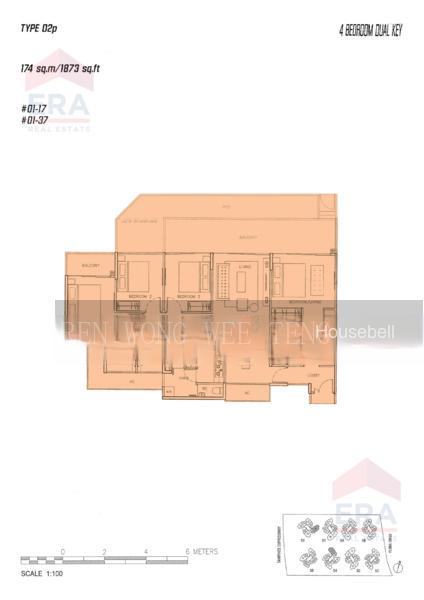 Parc Olympia, S$ 2,388,000, 1,873 sqft, 公寓 - Condominium