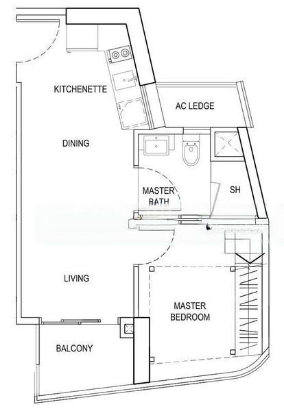 City Gate, S$ 3,900 /月, 441 sqft, 公寓 - Apartment