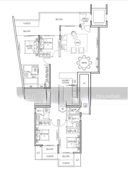 The Residences at W Sentosa Cove, S$ 3,560,400, 2,067 sqft, 公寓 - Condominium