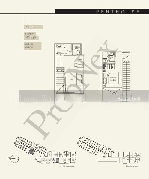 NottingHill Suites, S$ 848,000, 474 sqft, 公寓 - Apartment