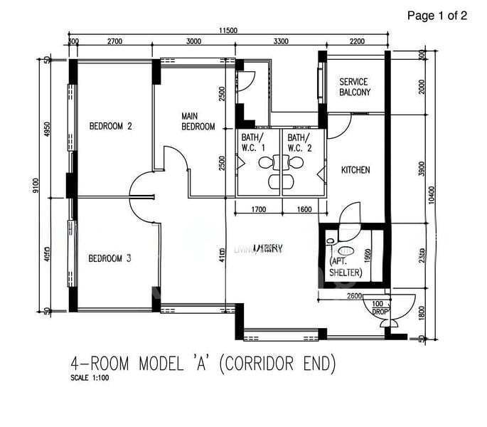 483 Choa Chu Kang Avenue 5, S$ 800 /mo, 1,248 sqft, HDB - 4 A
