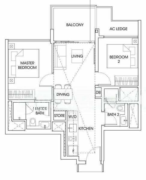 The Antares, S$ 4,600 /月, 657 sqft, 公寓 - Condominium