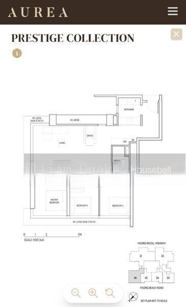Aurea, S$ 2,639,000 (可协商价格), 1,001 sqft, 公寓 - Condominium