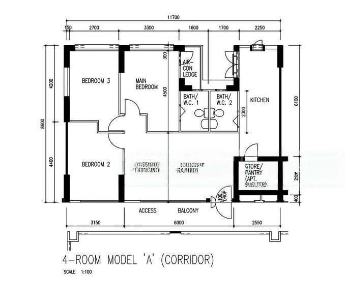 611 Bukit Panjang Ring Road, S$ 3,300 /月, 969 sqft, 组屋 - 4 NG