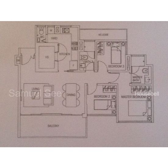 Hedges Park Condominium, S$ 4,500 /月, 1,100 sqft, 公寓 - Condominium