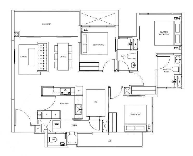 Riversails, S$ 1,750,000, 1,109 sqft, Condos - Condominium
