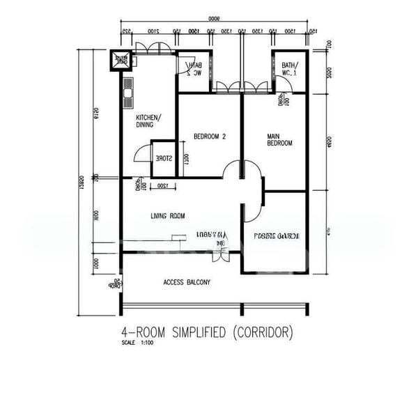 159 Bedok South Avenue 3, S$ 900 /月, 130 sqft, 组屋 - 4 S