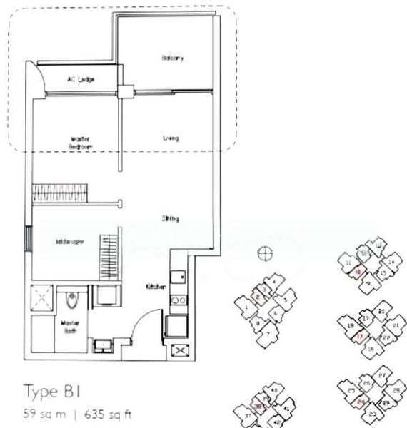 2 Bed Condo for Rent in  Lakeville, S$ 4,300 /月, 635 sqft, 公寓 - Condominium