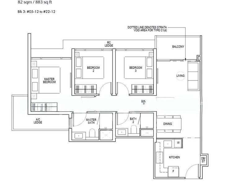 Piccadilly Grand, S$ 2,238,000, 883 sqft, Condos - Condominium