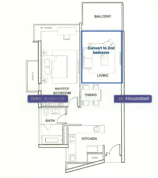 The Rochester Residences, S$ 1,350,000, 872 sqft, Condos - Condominium