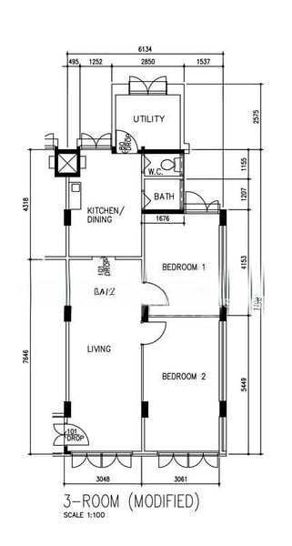 28 New Upper Changi Road, S$ 448,000, 818 sqft, HDB - 3 I
