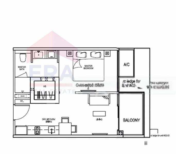 Nin Residence, S$ 3,400 /月, 474 sqft, 公寓 - Condominium